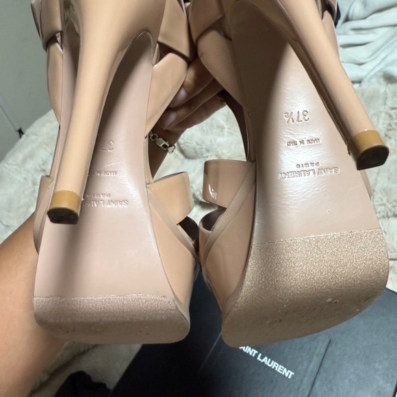 YSL Platform Heels Nude Size 37.5 - Picture 2 of 7
